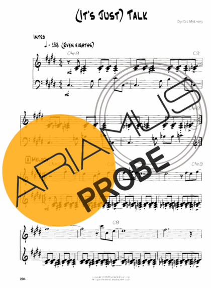 Pat Metheny (Its Just) Talk score for Gitarre