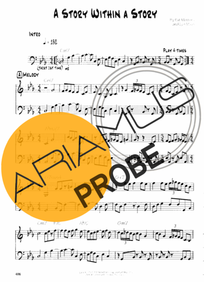 Pat Metheny A Story Within A Story score for Gitarre