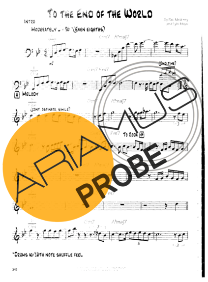 Pat Metheny To The End Of The World score for Gitarre