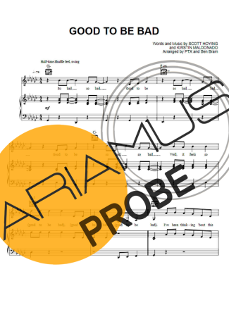 Pentatonix Good To Be Bad Partituren für Klavier