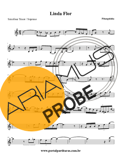 Pitanguinha Linda Flor score for Tenor-Saxophon Sopran (Bb)