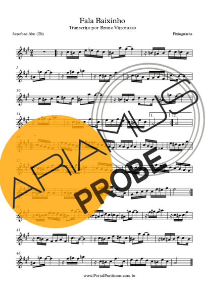 Pixinguinha Fala Baixinho score for Alt-Saxophon