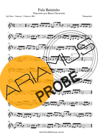 Pixinguinha Fala Baixinho score for Tenor-Saxophon Sopran (Bb)