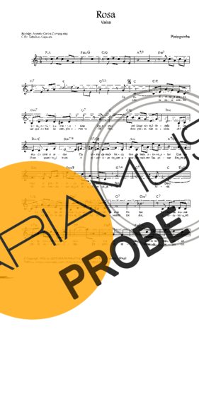 Pixinguinha Rosa score for Mandoline