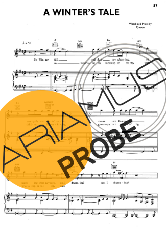Queen A Winters Tale score for Klavier