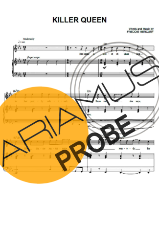 Queen Killer Queen Partituren für Klavier