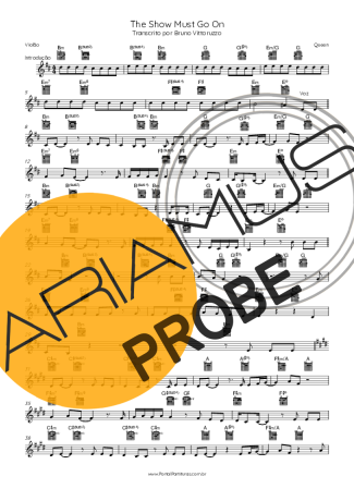 Queen The Show Must Go On score for Akustische Gitarre