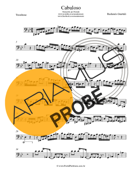 Radamés Gnattali Cabuloso score for Posaune