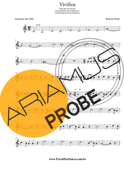 Rafaela Pinho Vivifica score for Alt-Saxophon
