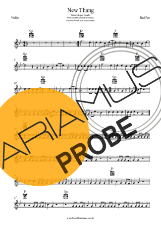 Redfoo New Thang score for Akustische Gitarre