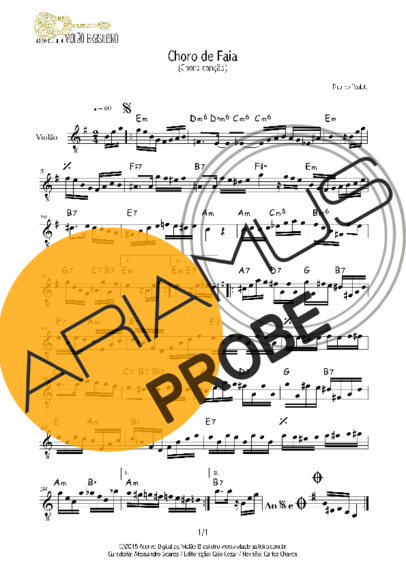 Ricardo Pauletti Choro de Faia score for Akustische Gitarre