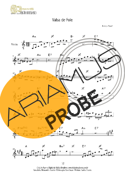 Ricardo Pauletti Valsa de Fole score for Akustische Gitarre