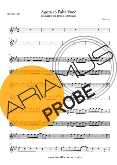 Rita Lee Agora Só Falta Você score for Trompete