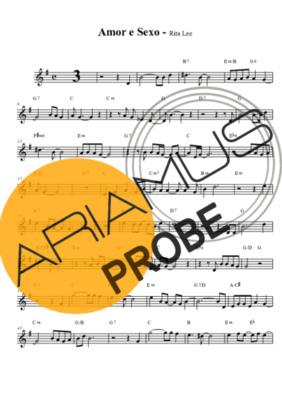 Rita Lee Amor e Sexo score for Tenor-Saxophon Sopran (Bb)