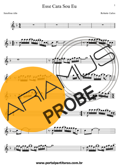 Roberto Carlos Esse Cara Sou Eu (Novela Salve Jorge) score for Alt-Saxophon