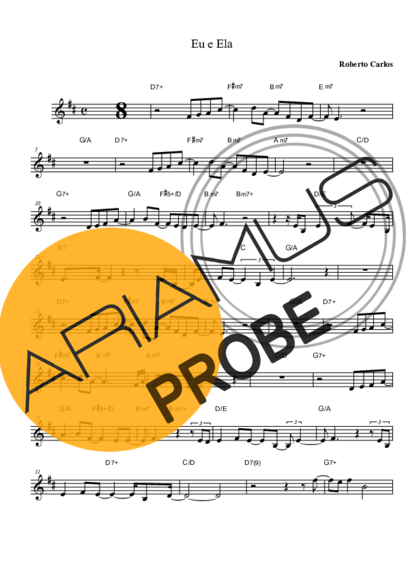 Roberto Carlos Eu e Ela score for Tenor-Saxophon Sopran (Bb)