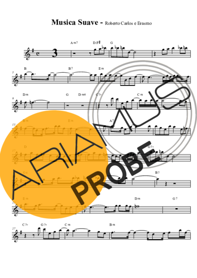 Roberto Carlos Música Suave score for Alt-Saxophon