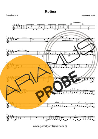 Roberto Carlos Rotina score for Alt-Saxophon