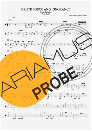 Rory Gallagher Brute Force And Ignorance score for Schlagzeug
