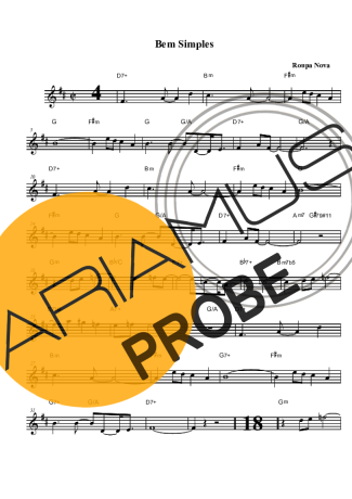 Roupa Nova Bem Simples Partituren für Klarinette (Bb)