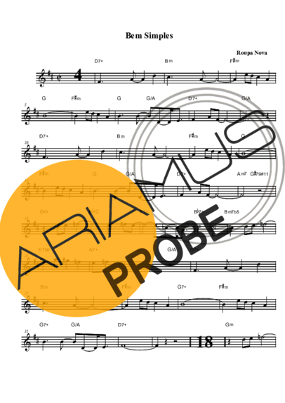 Roupa Nova Bem Simples score for Tenor-Saxophon Sopran (Bb)