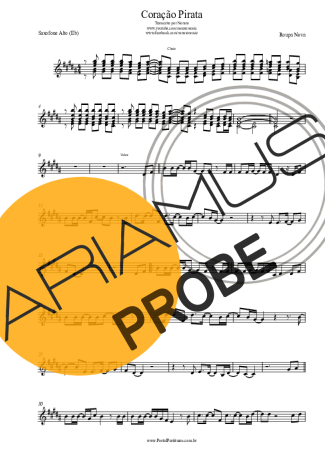 Roupa Nova Coração Pirata score for Alt-Saxophon