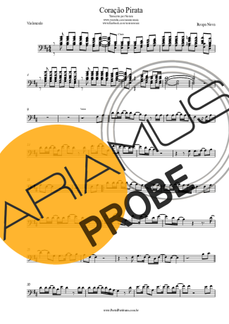 Roupa Nova Coração Pirata score for Cello