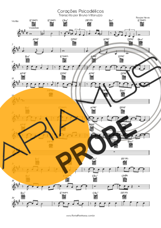 Roupa Nova Corações Psicodélicos score for Akustische Gitarre
