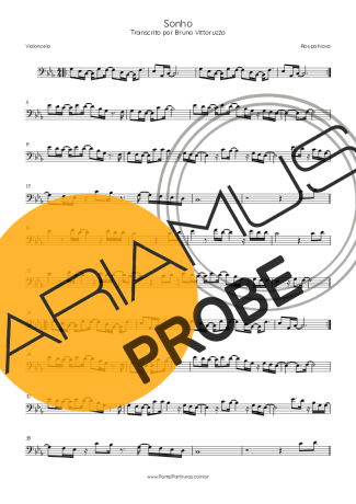 Roupa Nova Sonho score for Cello