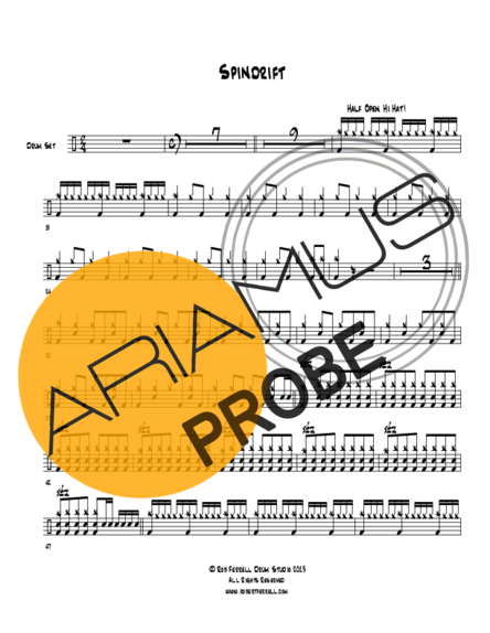 Rush Spindrift score for Schlagzeug