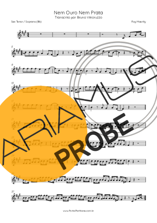 Ruy Maurity Nem Ouro Nem Prata score for Tenor-Saxophon Sopran (Bb)