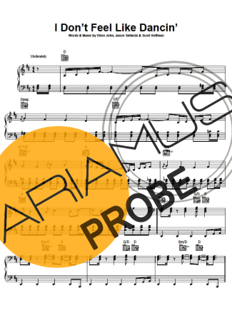 Scissor Sisters I Don´t Feel Like Dancin´ Partituren für Klavier