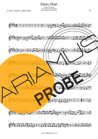 Sia Elastic Heart score for Tenor-Saxophon Sopran (Bb)