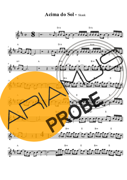 Skank Acima do Sol score for Tenor-Saxophon Sopran (Bb)
