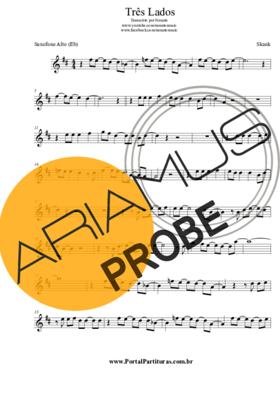 Skank Três Lados score for Alt-Saxophon