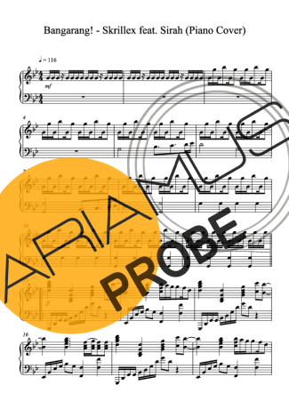 Skrillex Bangarang Partituren für Klavier