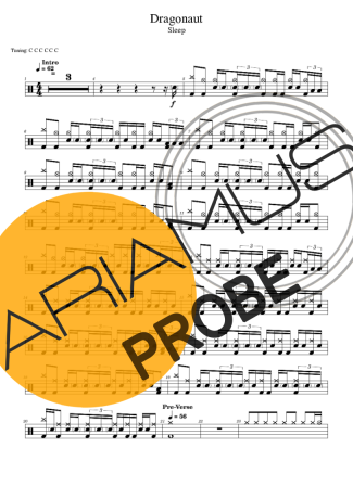 Sleep Dragonaut Partituren für Schlagzeug