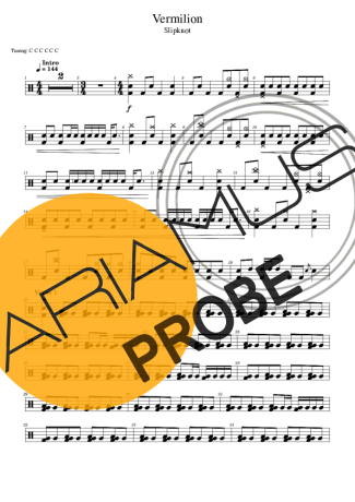 Slipknot Vermilion Partituren für Schlagzeug