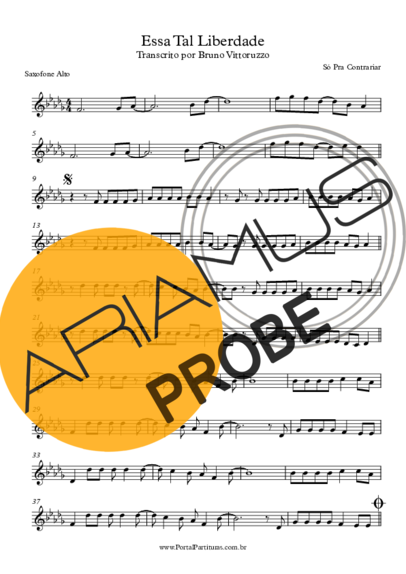 Só Pra Contrariar Essa Tal Liberdade score for Alt-Saxophon