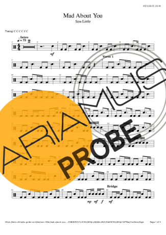 Son Little Mad About You score for Schlagzeug