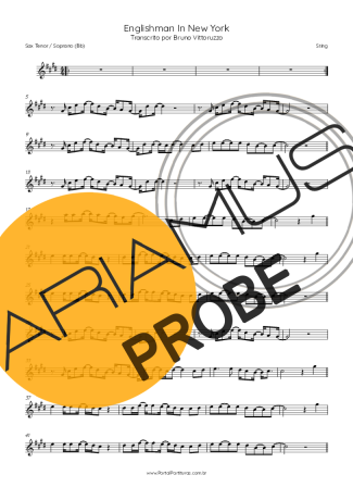 Sting Englishman In New York score for Tenor-Saxophon Sopran (Bb)