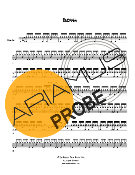 Sublime Badfish score for Schlagzeug