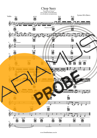 System Of A Down Chop Suey score for Akustische Gitarre