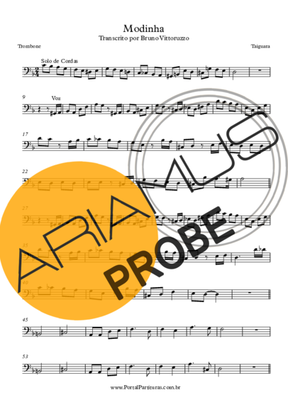 Taiguara Modinha score for Posaune