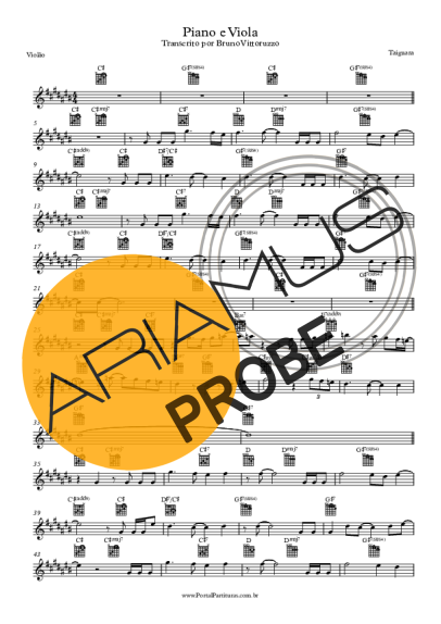 Taiguara Piano E Viola score for Akustische Gitarre