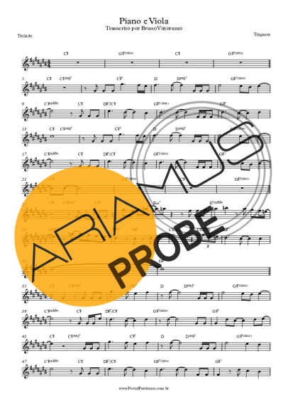 Taiguara Piano E Viola score for Keys