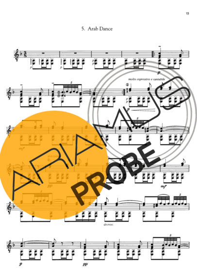 Tchaikovsky Arab Dance score for Akustische Gitarre