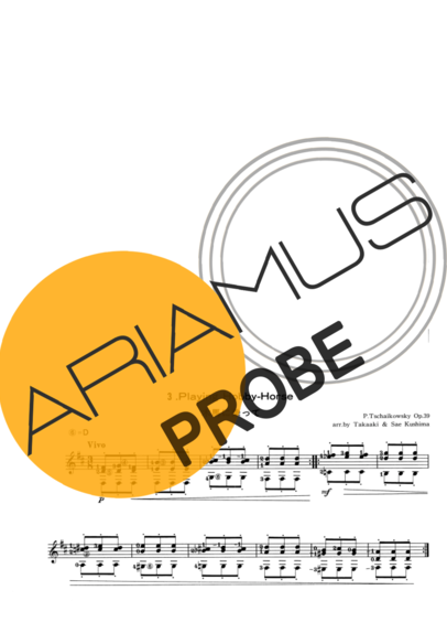 Tchaikovsky Playing Hobby Horse score for Akustische Gitarre