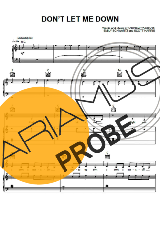 The Chainsmokers Dont Let Me Down score for Klavier