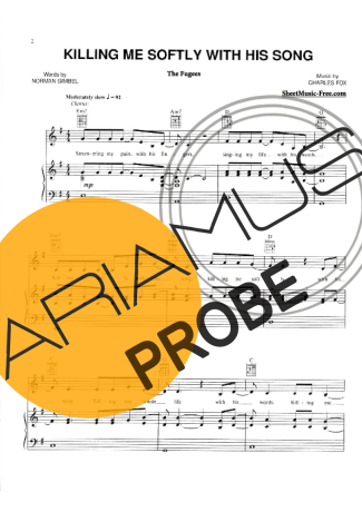 The Fugees Killing Me Softly Partituren für Klavier